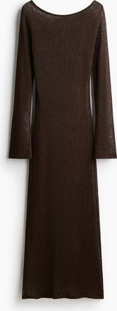 H&M Strickkleid aus Seidenmix - Brown