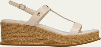 Jimmy Choo London Theia 60 Leather Espadrille Wedge Sandals