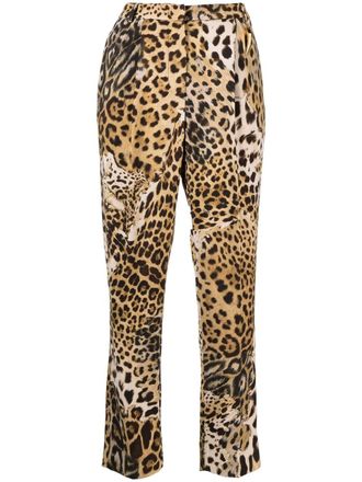Roberto Cavalli Broek met tijgerprint - Beige