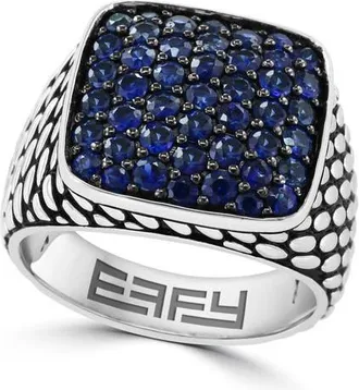 Effy Sterling Silver Blue Sapphire Pav&eacute; Ring at Nordstrom, Size 10
