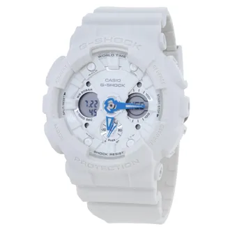 Casio G-Shock World Time Quartz Analog-Digital White Dial Ladies Watch GMA-S120SA-7A2DR