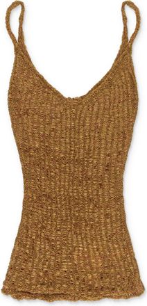 Gauntlett Cheng BROWN RIBBON TANK TOP