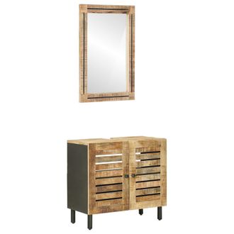 vidaXL Juego De Muebles De Ba&ntilde;o 2 Uds. Natural 62 X 33 X 58 Cm Vidaxl