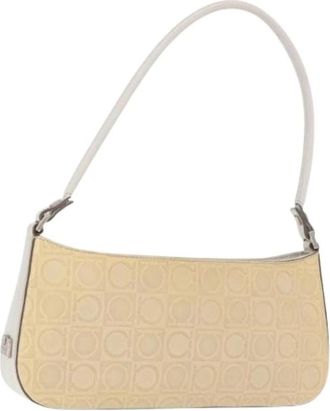 Ferragamo Pre-owned Shoulder Bags, female, Beige, Size: ONE SIZE Pre-owned Shoulder Bag