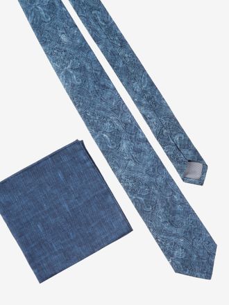 Cinque Krawatte CINQUE, Herren, blau (marineblau paisley), Canvas, Baumwollmischung, Paisley, Krawatten Krawatte, mit eleganter Paisley-Optik