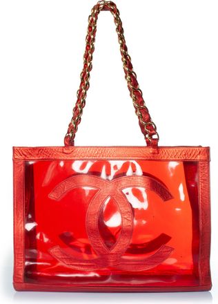 Chanel metallic Barbie plexi tas met CC 1995