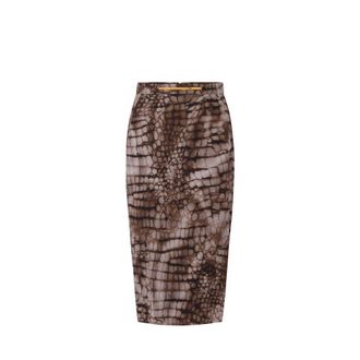 Elisabetta Franchi Dames, Rokken, Bruin, Maat: XL Jersey