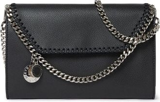 Stella McCartney Falabella logo-charm MIRUM shoulder bag - women - Polyurethane/Polyester - One Size - Black