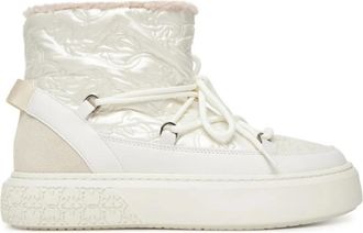 Pinko Yoko 19 Enkellaarsjes - Dames - Winterlaarzen - Beige - 37 EU - Leer - Schoenen