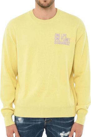 Dsquared2 Yellow Crew Neck Sweater