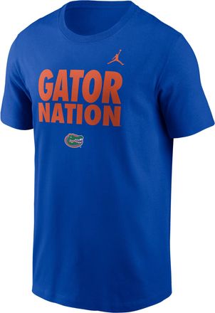 Nike Jordan Mens Florida Sideline Slogan Jordan Brand Dri-FIT College Long-Sleeve T-Shirt in Blue | 0JET4EVUFN-H2B