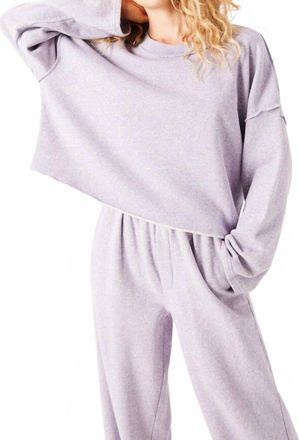 American Vintage Dantown Long Sleeve Sweatshirt In Melange Mauve