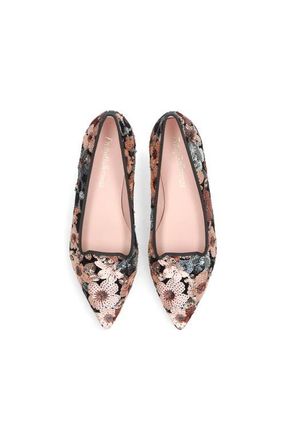Pretty Ballerinas Pointed Toe Sequinned Loafer in Pink at Nordstrom, Size 40