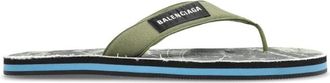Balenciaga Slippers met logo - Heren - Slippers - Groen - 41 EU - Schoenen