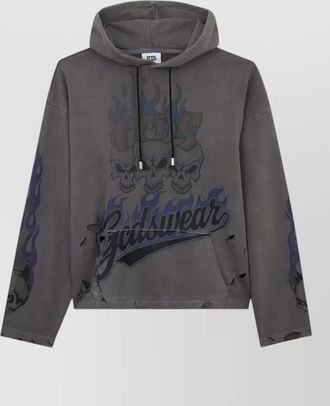 GCDS riders graphic hoodie drawstring hood pocket