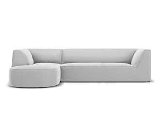 CXL by Christian Lacroix Sof&aacute; esquinero izquierdo 4 plazas de terciopelo gris claro