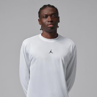 Nike Jordan Mens Jordan Sport Essentials Dri-FIT Long-Sleeve Top in White | IF0887-100