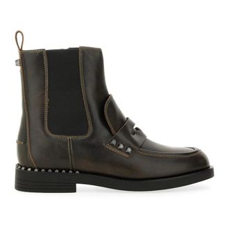 Ash Chelsea Boots, female, Brown, Size: 6 US Wings Studs Chelsea Boot