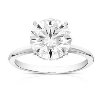 Vir Jewels 4 cttw Lab Grown Diamond Engagement Solitaire Ring in 14K White Gold For Women