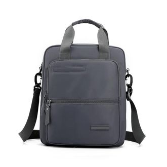 Generic Compatible For Mens Shoulder Messenger Bag Large Capacity 13 Waterproof Briefcase Oxford Cloth Crossbody Bags(White)