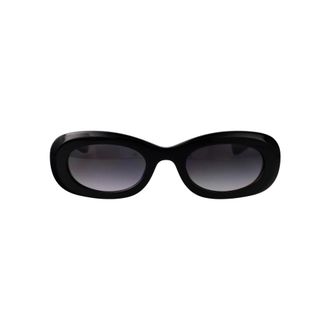 Alexander McQueen Am0527S 001 Zonnebril - Dames - Accessoires - Zwart - Maat: 51 MM Nylon