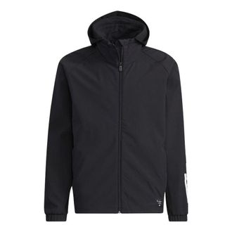 adidas Running Sports Training Hooded Jacket Black H40880