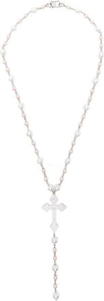 Darkai Collana Pearls Rosary - Bianco