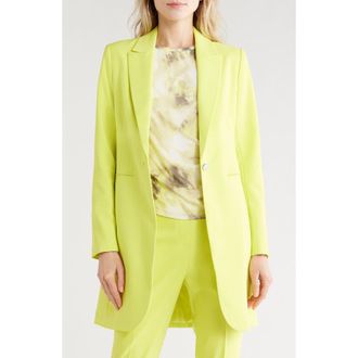 DKNY Peak Lapel Topper Blazer in Limeade at Nordstrom Rack, Size 14
