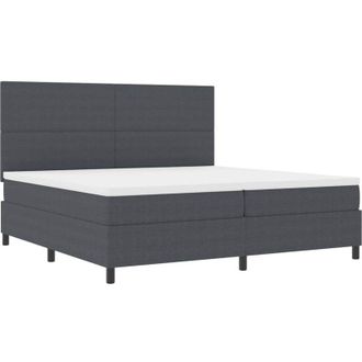 vidaXL Cama Tipo Box Spring Gris Oscuro Y Blanco 203 X 200 X 128 Cm Vidaxl