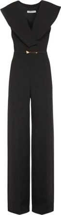 Simona Corsellini P26Cptu 00701 Jumpsuit - Dames - Jumpsuits - Zwart - S - Leer - Jumpsuits & Playsuits