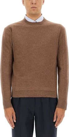 Ermenegildo Zegna Brown Crew Neck Sweater