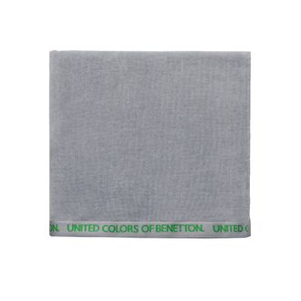 Benetton Toalla De Playa 90x160cm 380gsm 100% Algod&oacute;n Velour Azul Oscuro Con Logo Neutral Be