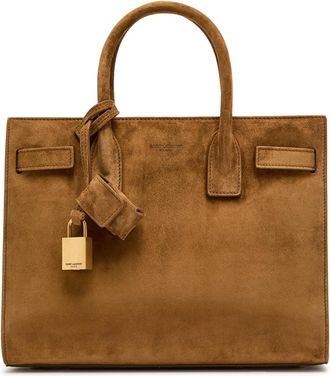 Saint Laurent Sac De Jour Suede top Handle bag - Orange - One Size