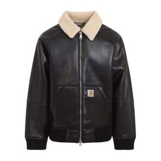 Carhartt Work in Progress Heren, Jassen, Zwart, Maat: M Leer