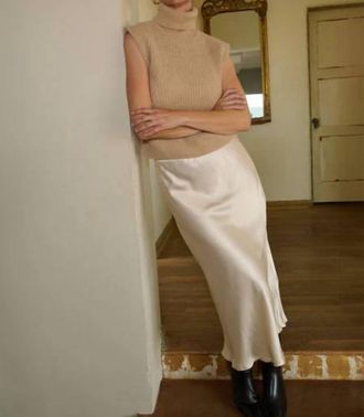 Nation Ltd Mabel Bias Skirt In Moonbeam