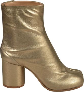Maison Margiela Tabi Enkellaarsjes - Dames - Laarzen met Hak - Geel - 36 1/2 EU - Leer - Schoenen