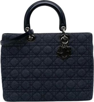 Dior Pre-owned Handbags, female, Blue, Size: ONE SIZE Pre-owned Vintage Handbag