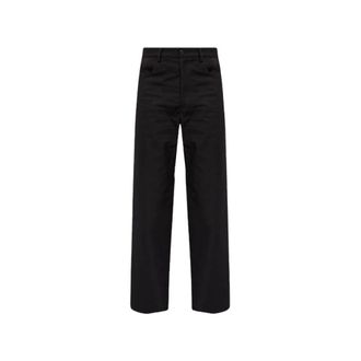 Dries Van Noten Heren, Broeken, Zwart, Maat: W32 Katoen