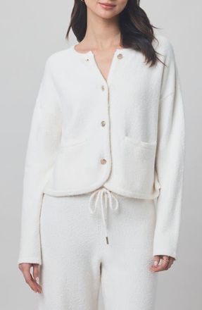 Splendid x @cellajaneblog Bouclé Cardigan in Snow at Nordstrom, Size X-Large