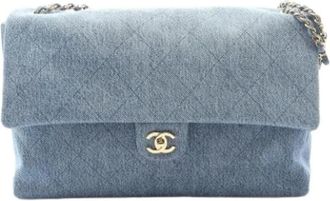 Chanel Pre-owned Denim Shoulder Bag - Dames - Vintage Schoudertas - Blauw - ONE Size - Denim - Vintage
