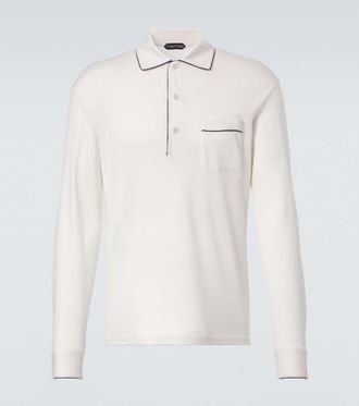 Tom Ford Polo de piqu&eacute; de seda y algod&oacute;n