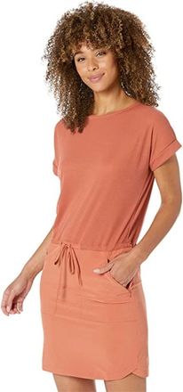 Royal Robbins Spotless Evolution Dress Orange Stretch Tie-Waist JZZ128
