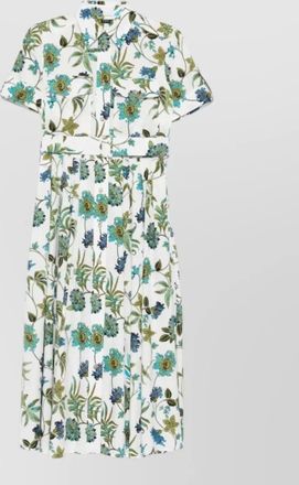 Fay cotton shirt dress belt and pockets