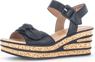 Gabor Keilsandalette, Keilabsatz, Sommerschuh, Riemchensandale mit schöner Zierschleife