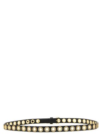 Pinko Crystal-Studded Belt - Black
