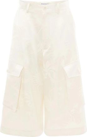 J.W.Anderson Wide Leg Cargo Shorts - Dames - Korte Broeken - Wit - 2XS - Wol - Korte Broeken