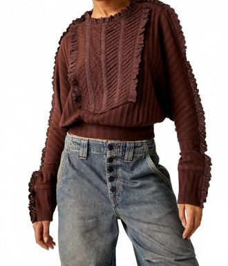 Free People More Romance Top In Chocolate