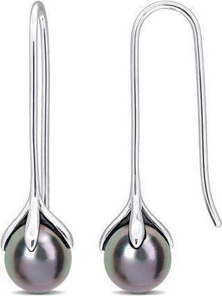 Delmar Black Cultured Pearl Threader Earrings at Nordstrom Rack