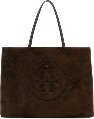 Tory Burch Brown Suede Ella Shopping Bag