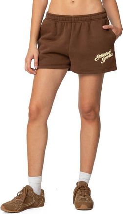 Edikted So Sporty Sweat Shorts in Brown at Nordstrom, Size X-Small
